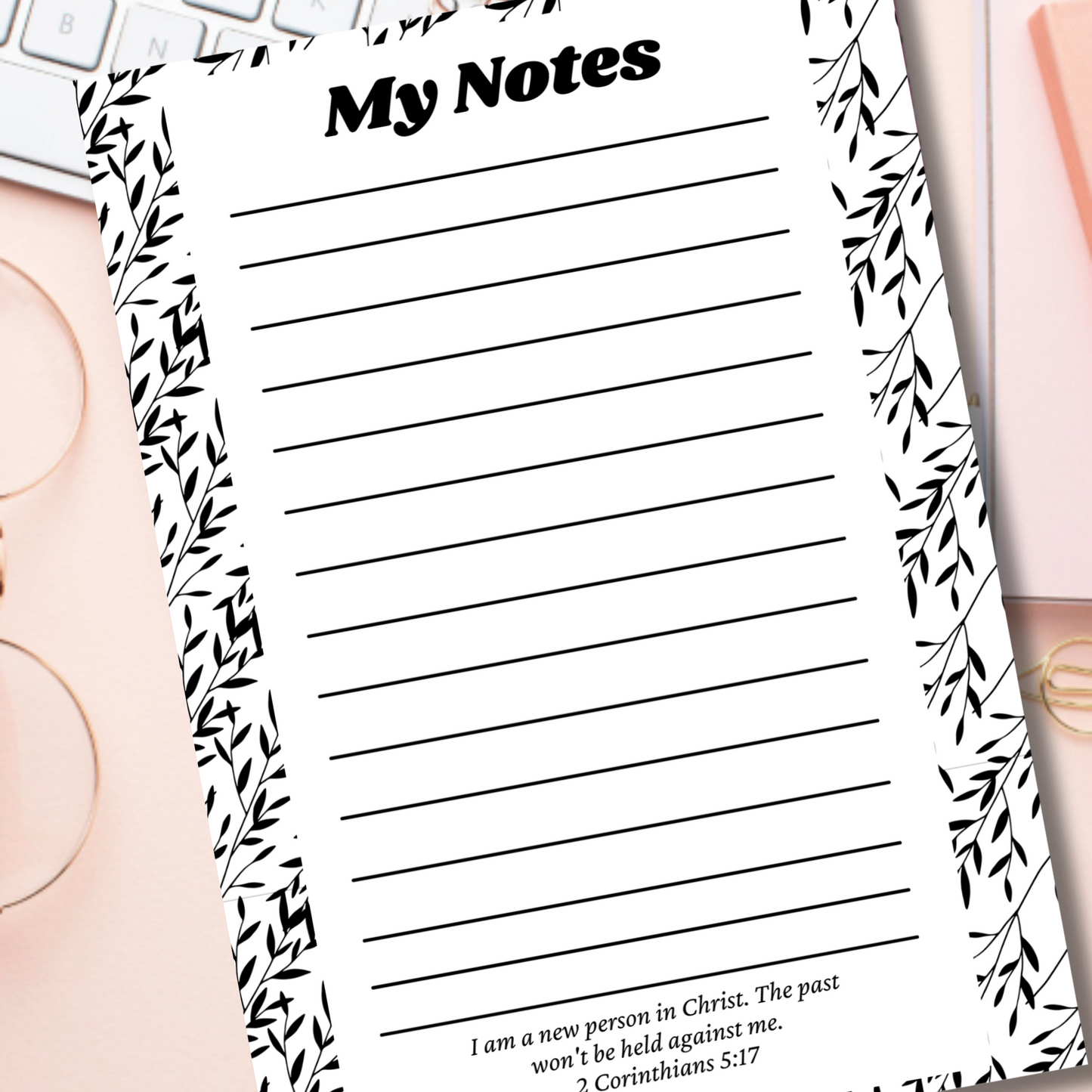 Notepad - I Am A New Person In Christ