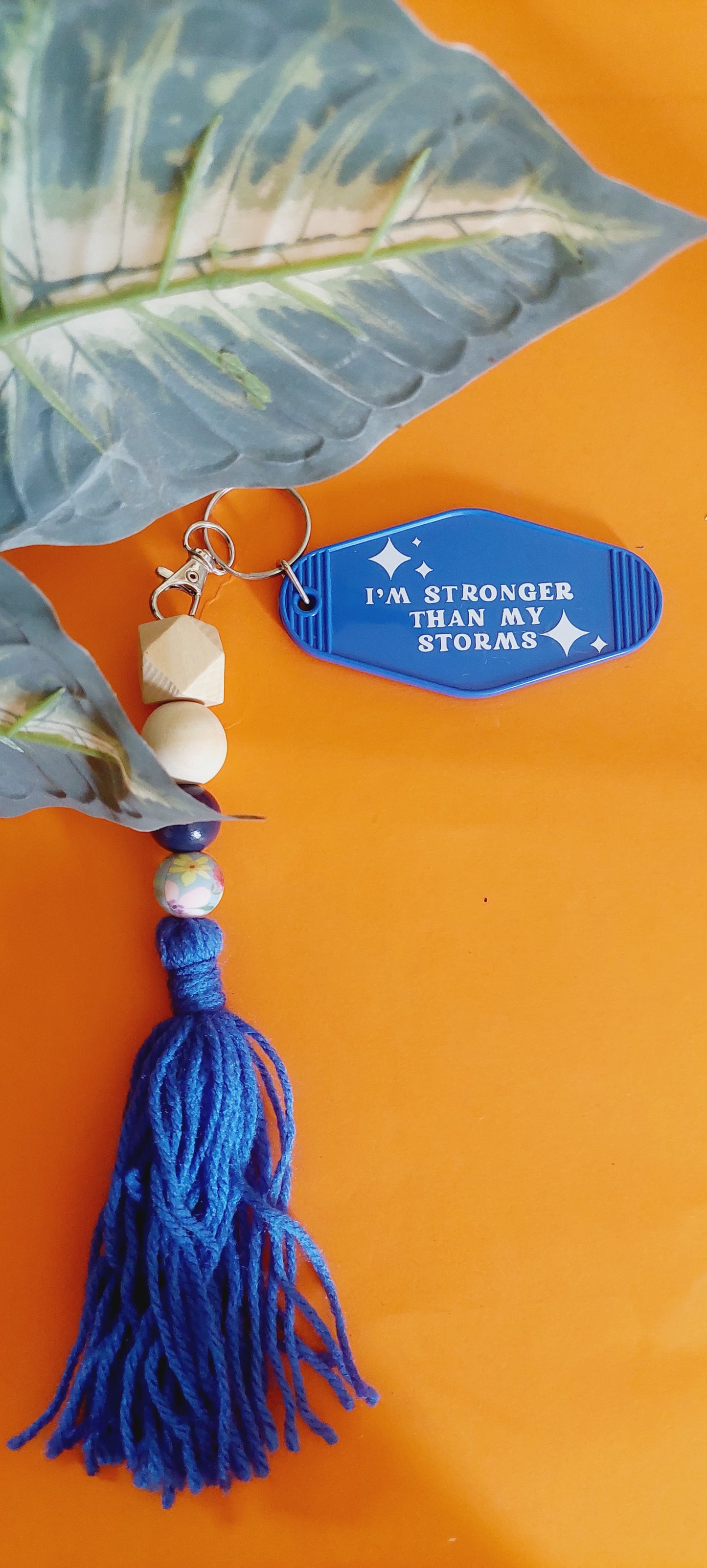 I'm Stronger Than My Storms Keychain