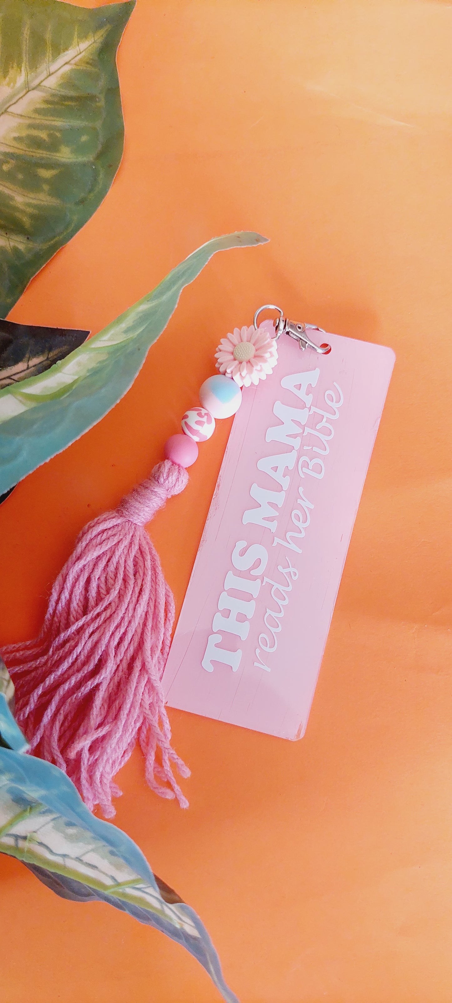 This Mama Reads Her Bible Bookmark Keychain