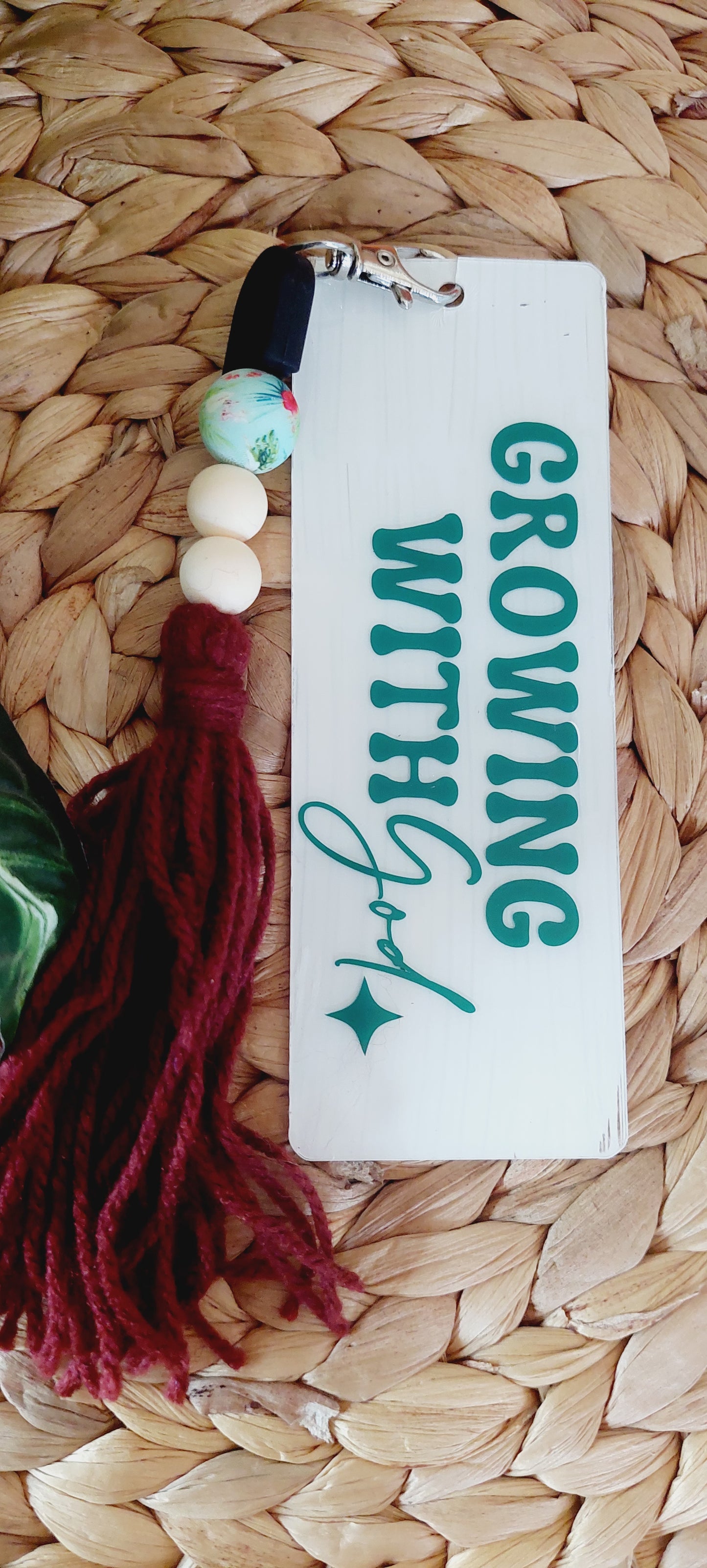 Growing With God Bookmark Keychain