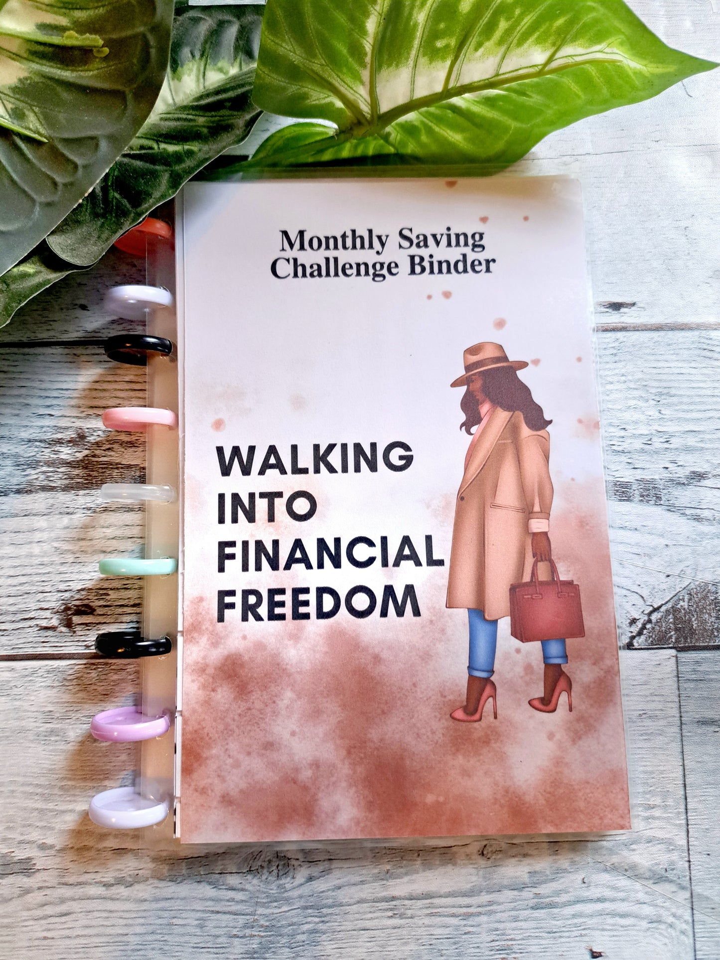 Customized Walking Into Financial Freedom - Monthly Saving Challenge Binder