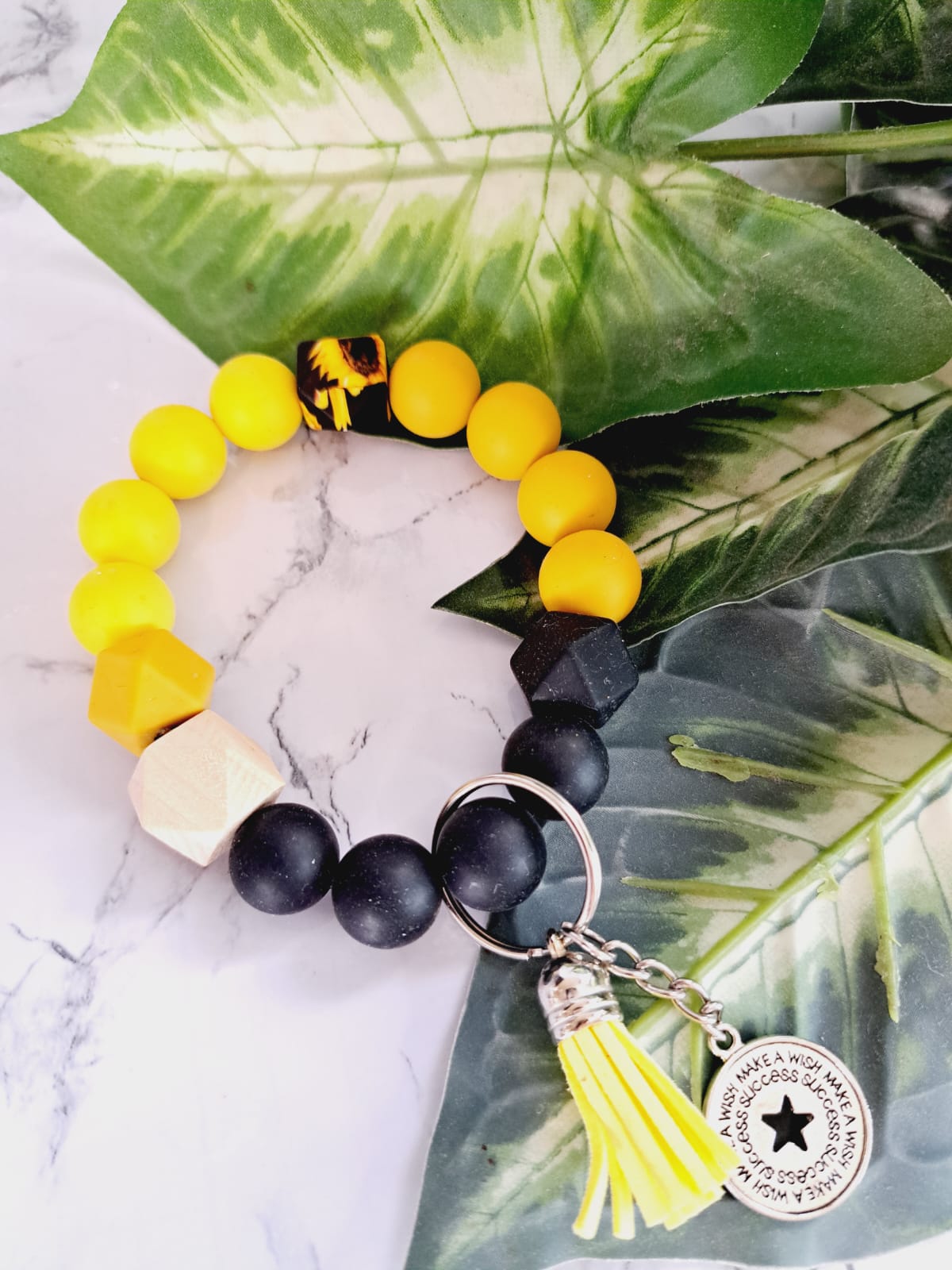 Success, make a wish Bracelet Keychain