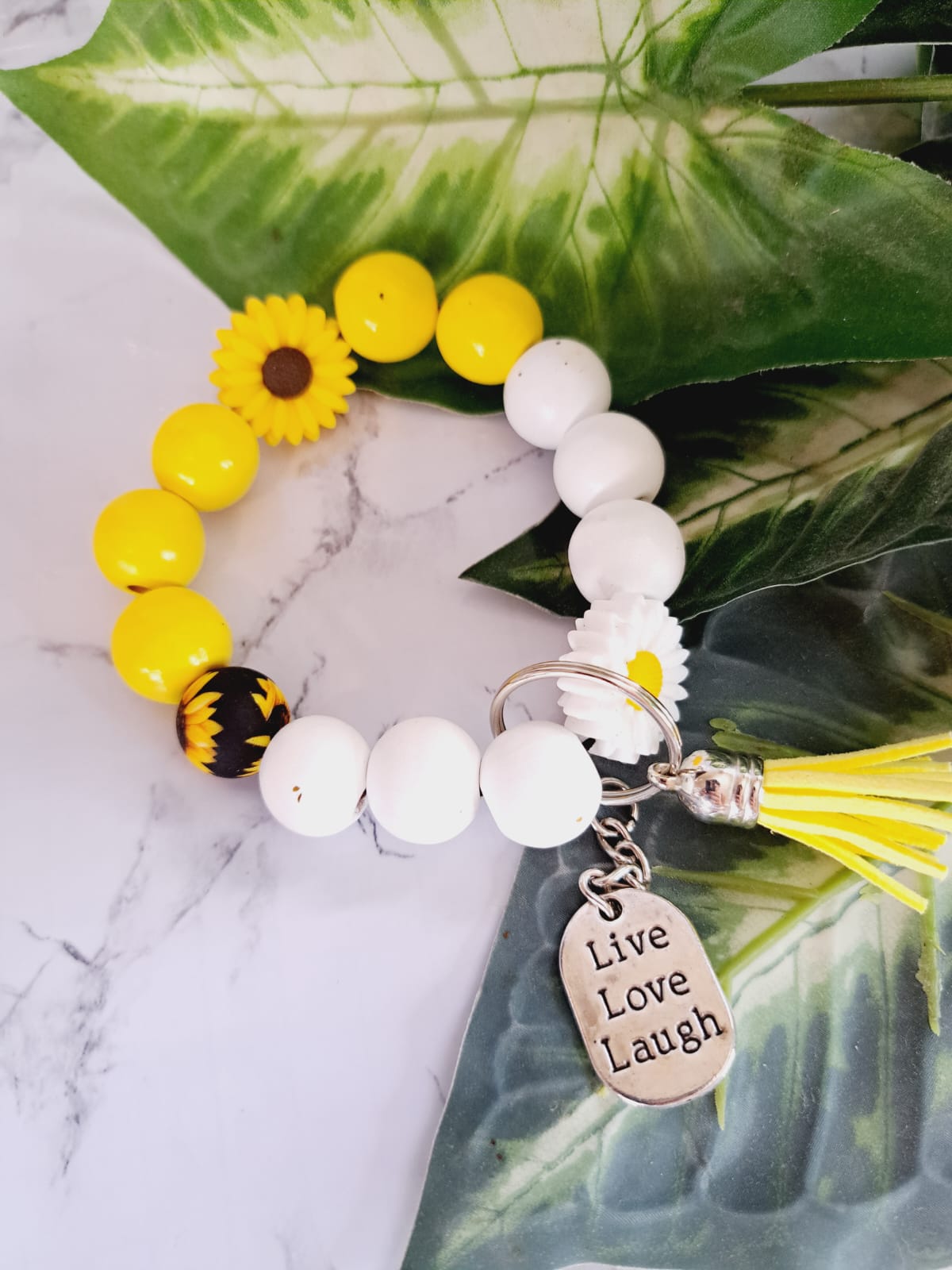 Live, Love, Laugh Bracelet Keychain