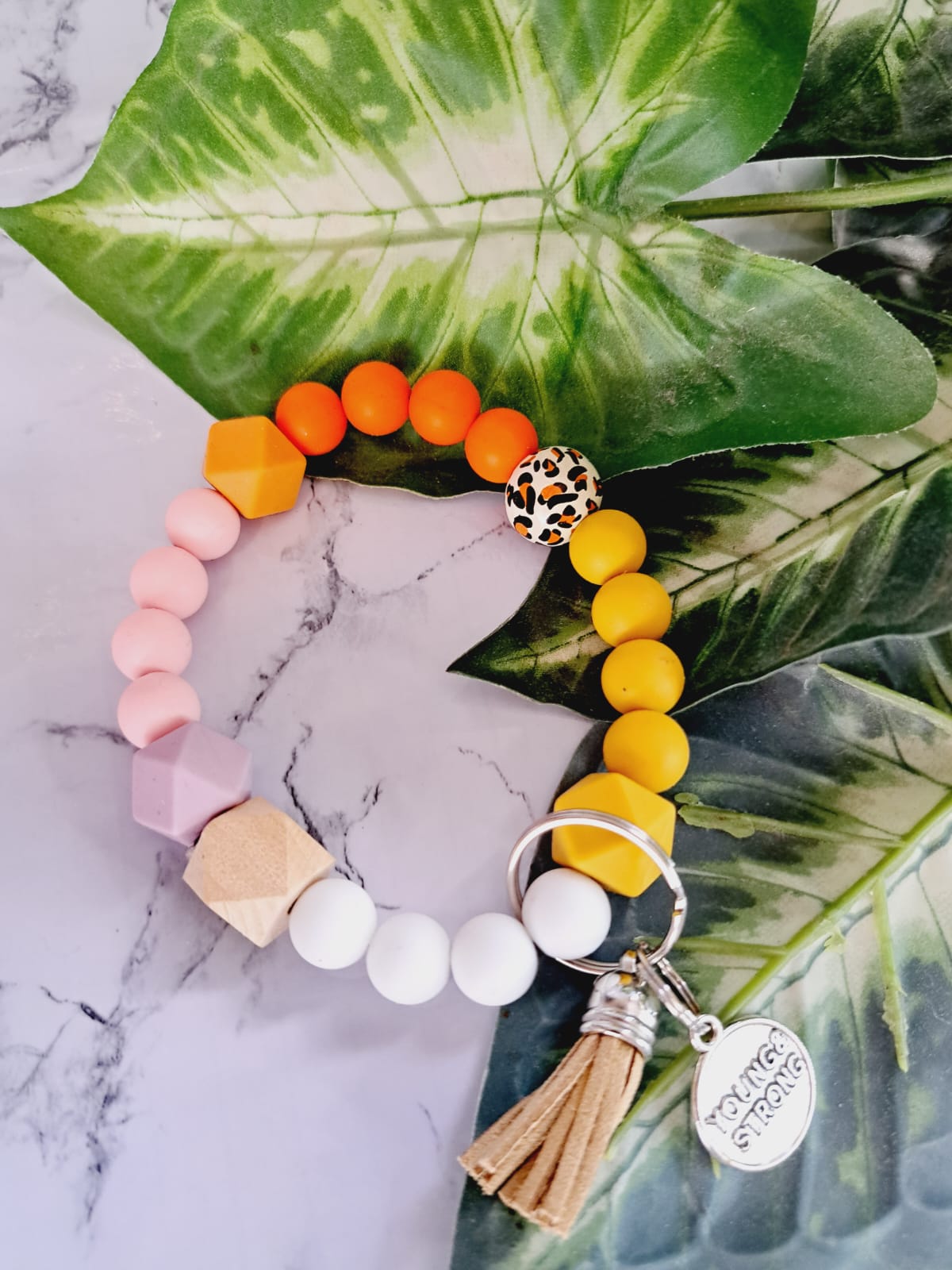 Young and Strong Bracelet Keychain