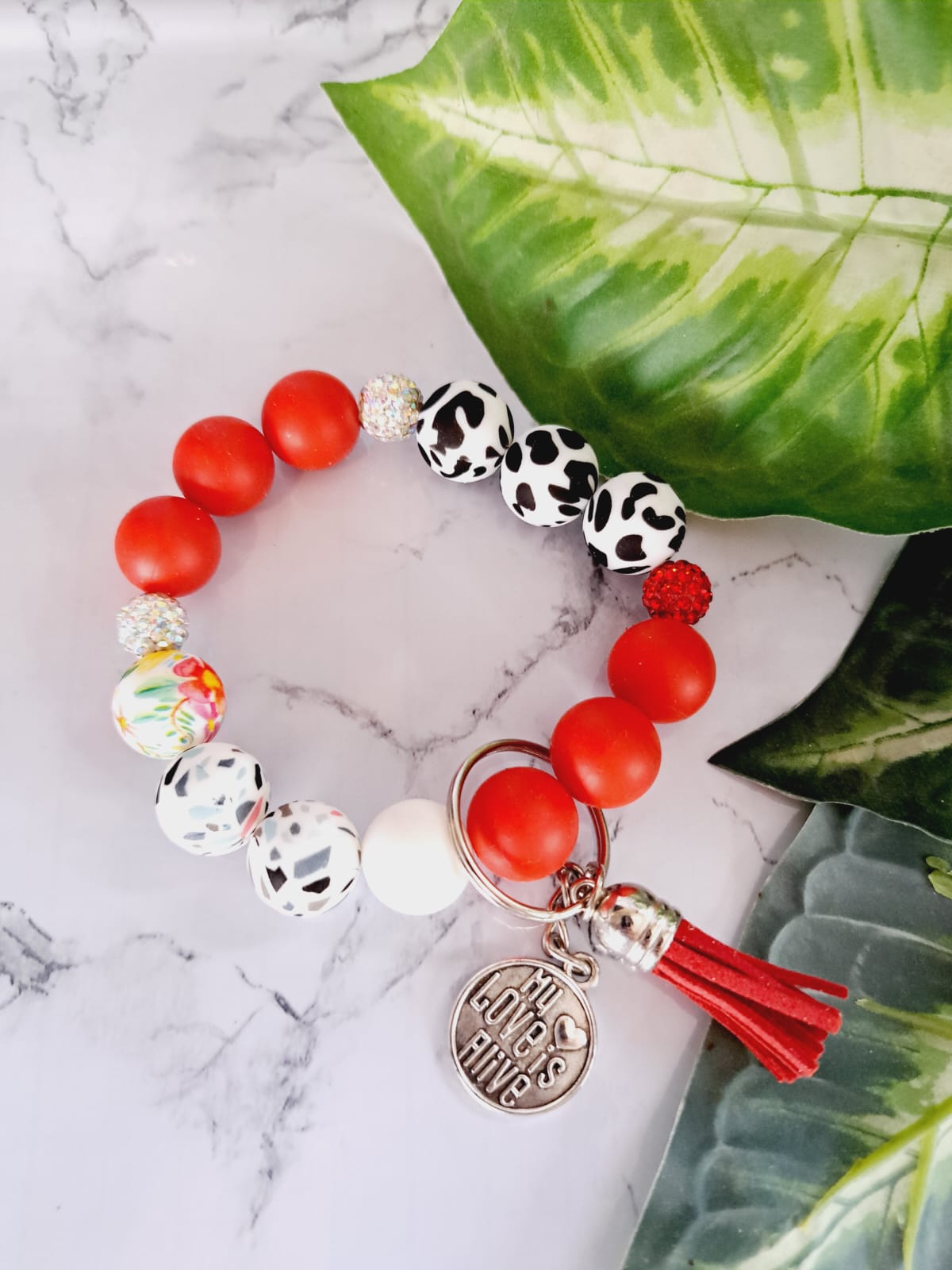 My Love is Alive Bracelet Keychain