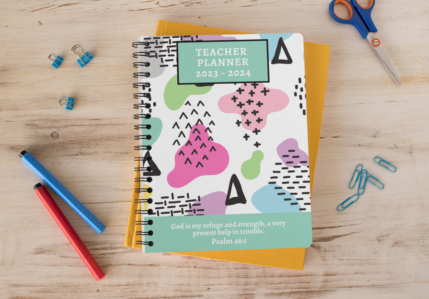 Teacher Planner - God Is My Refuge And Strength; A Very Present Help In Trouble