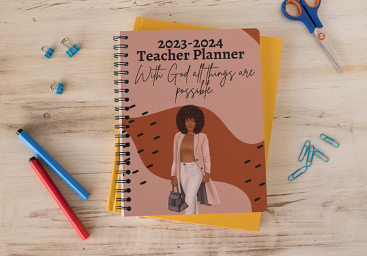 Teacher Planner- With God All Things Are Possible