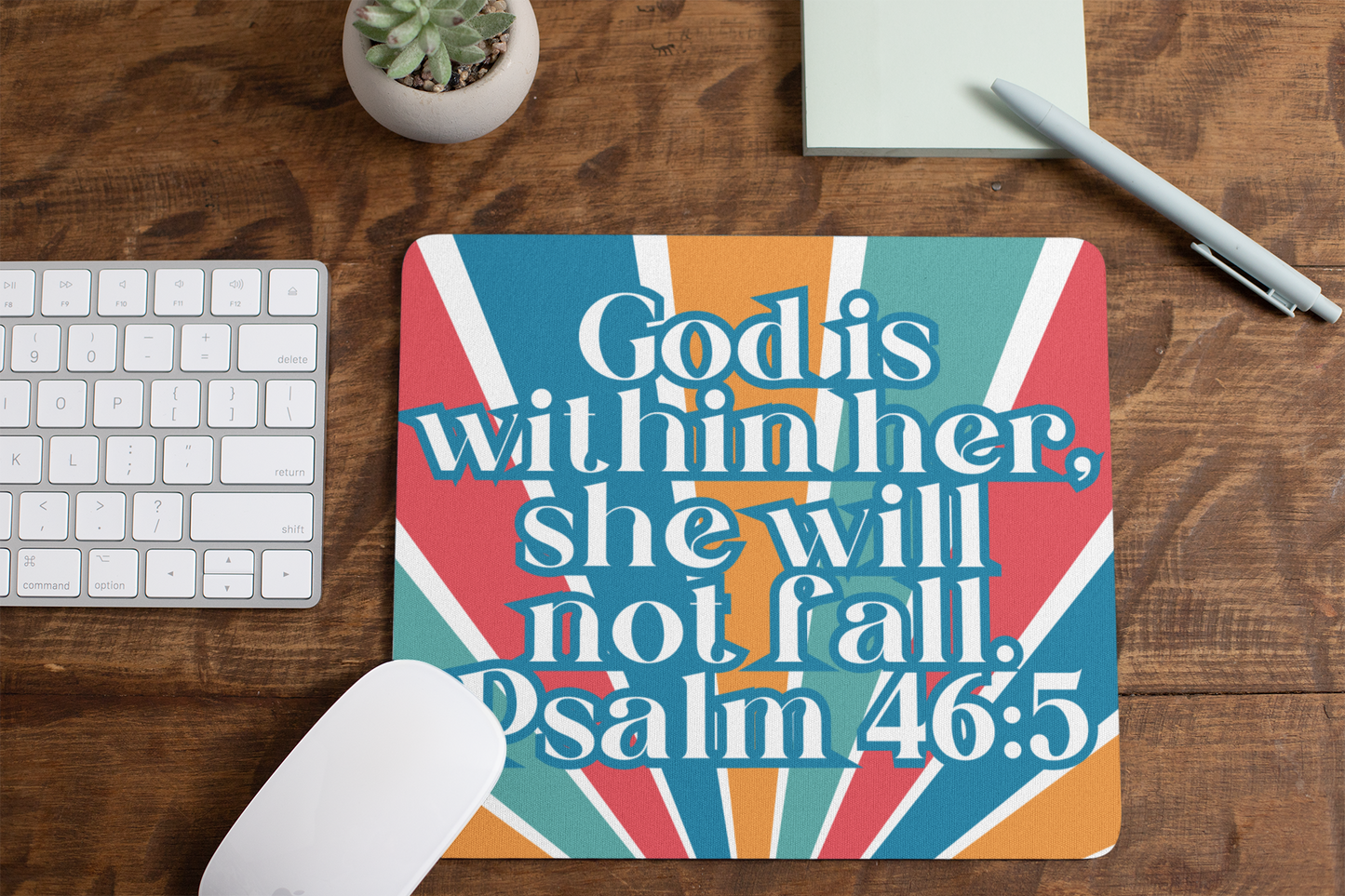God Is Within Her She Will Not Fall Mouse Pad