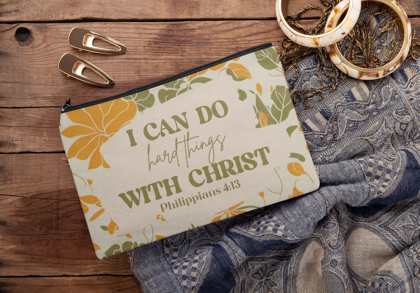 I Can Do Hard Things With Christ Pouch