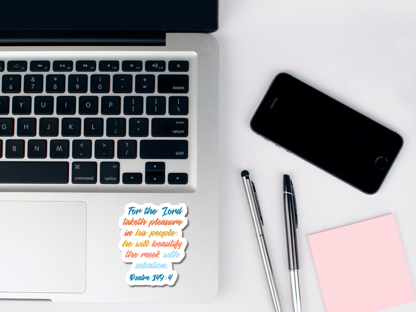 Psalm 149:4 - For the Lord Taketh Sticker