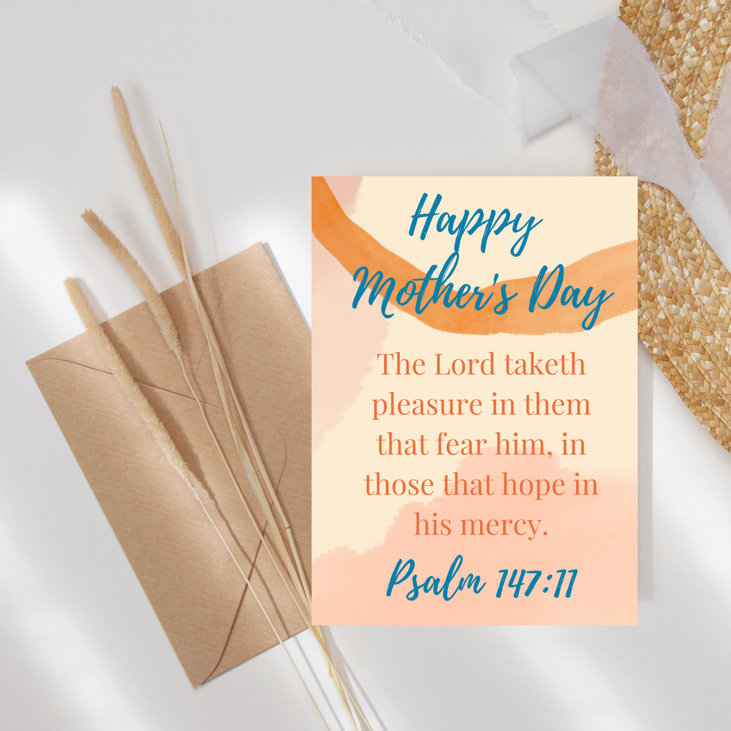 Psalm 147:11 Mother's Day Card - gracebyfaithandgrace