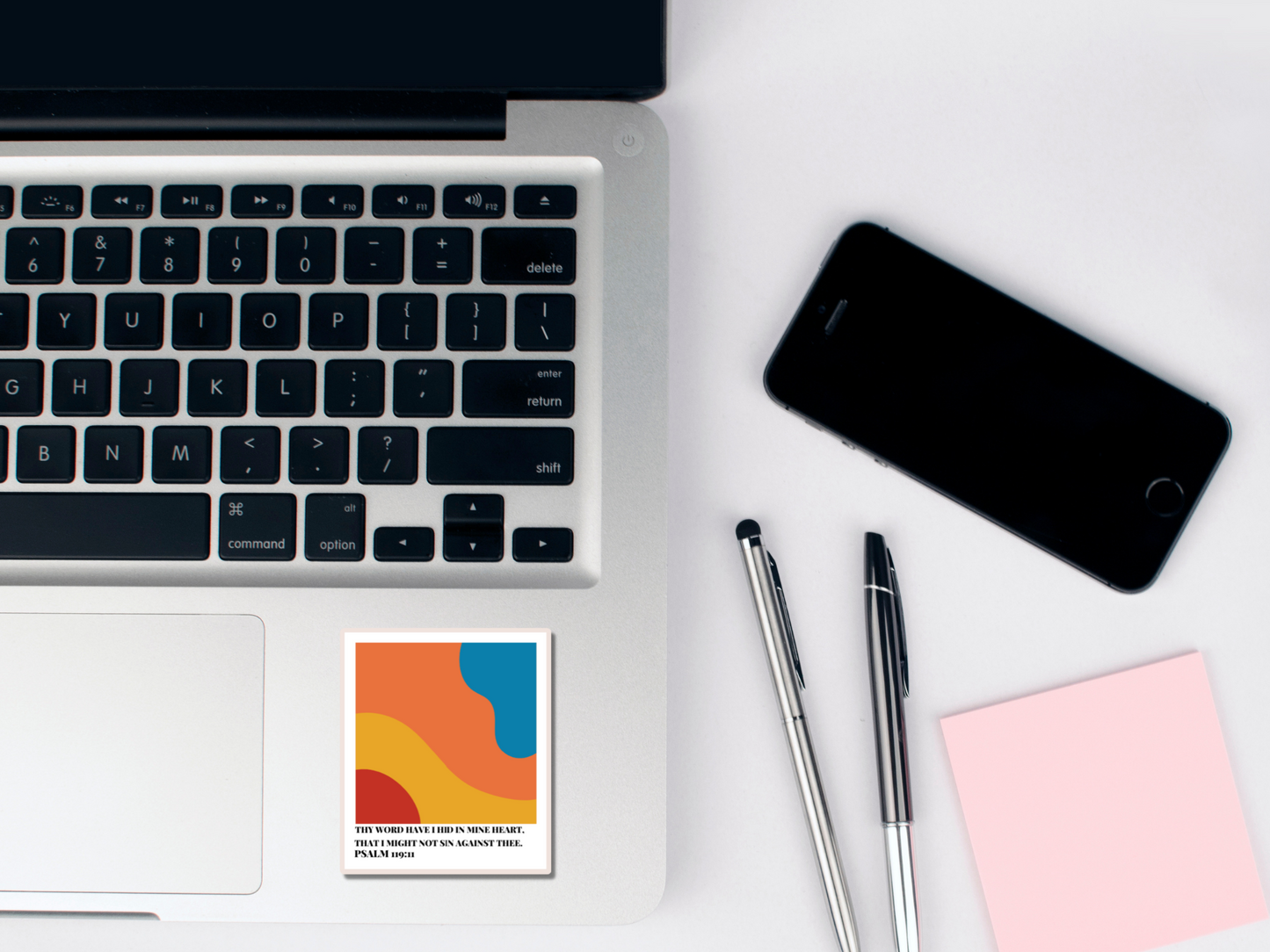 Psalm 119:11 - The Word Have I Hid Polaroid/Pantone Sticker