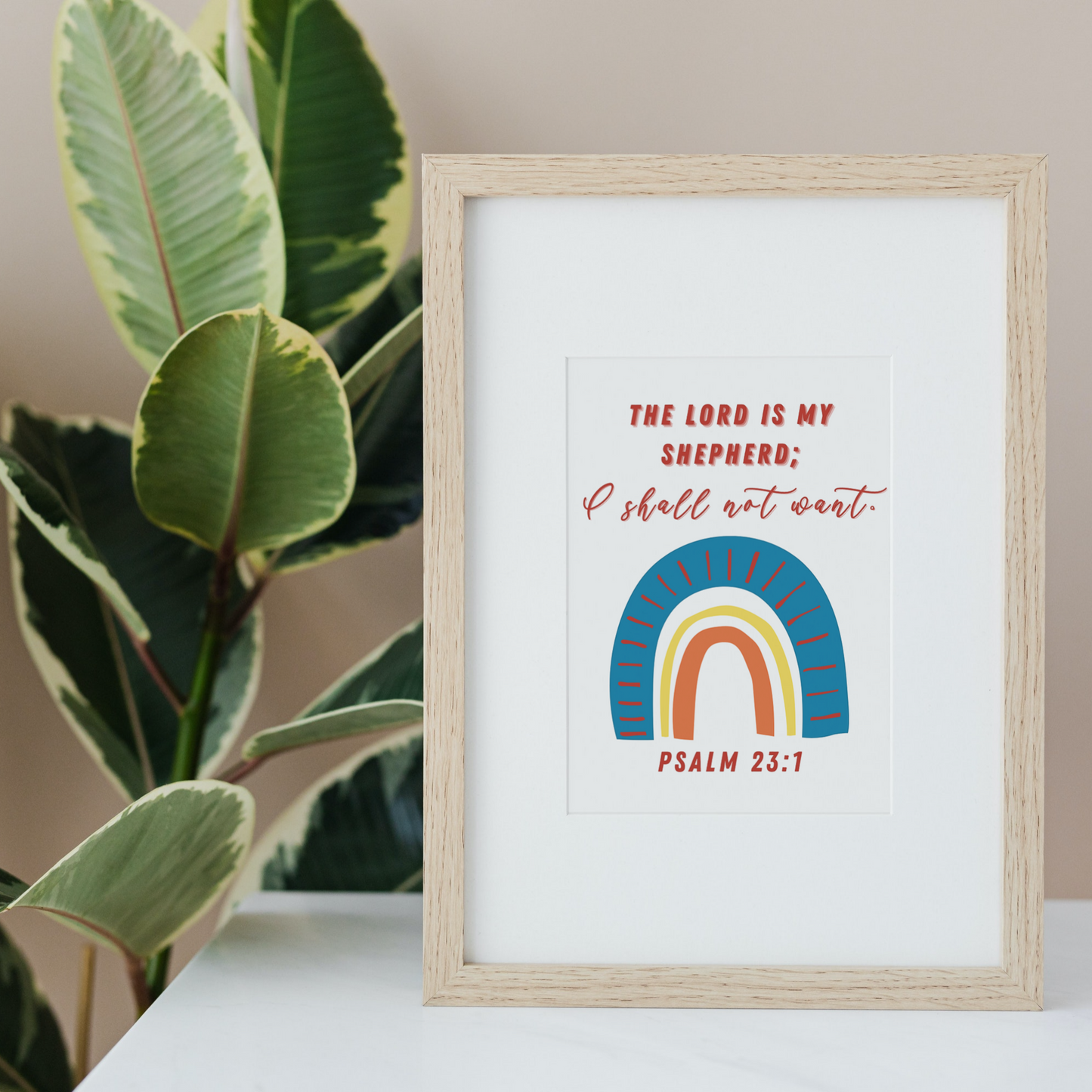 Psalm 23:1 Encouragement Wall Print - gracebyfaithandgrace