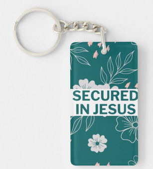 Secured In Jesus Keychain