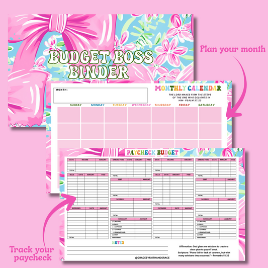 Budget Boss Binder - Pink