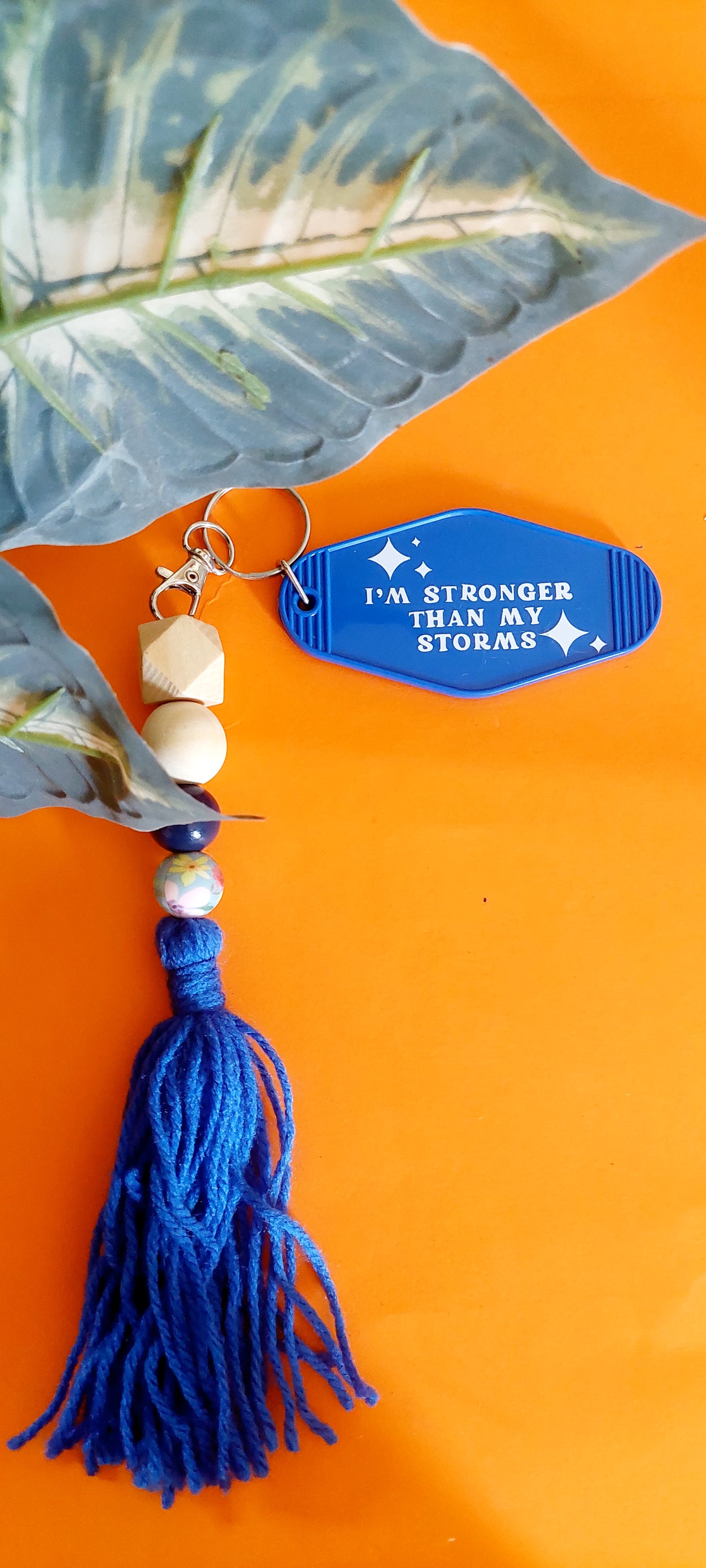 I'm Stronger Than My Storms Keychain