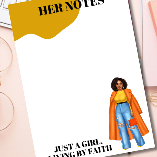 Notepad - Just a Girl Living By Faith