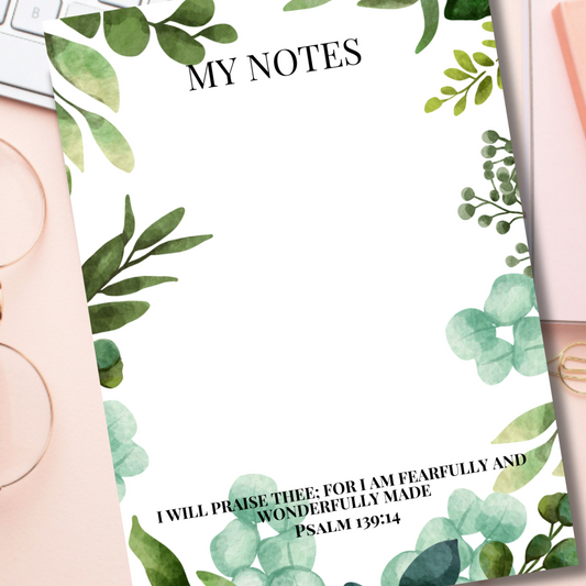 Notepad-  I Am Fearfully And Wonderfully Made