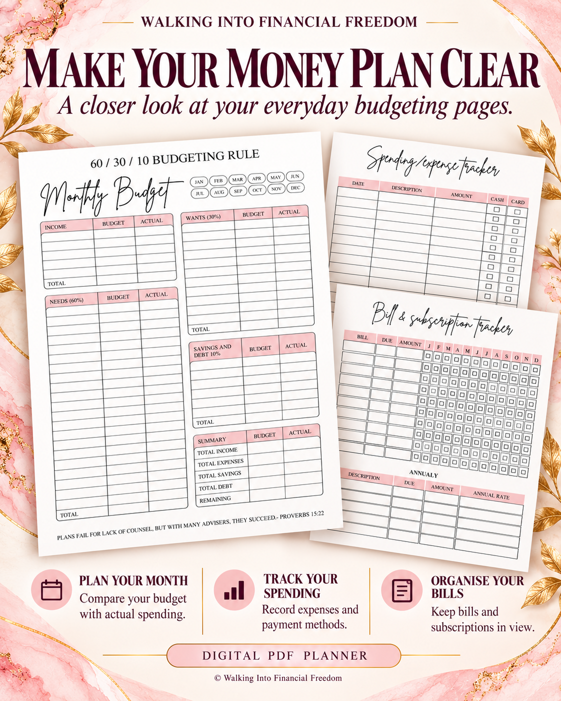 Digital Budget Planner | Printable PDF