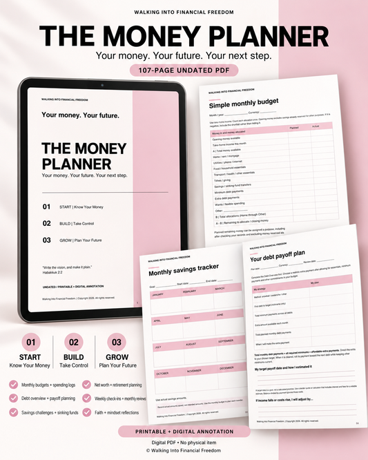 Digital Money Budget Planner | Printable PDF