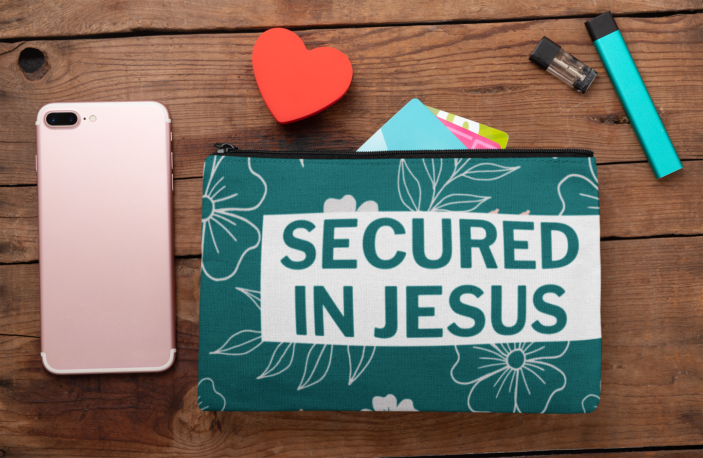 Secured In Jesus Pouch