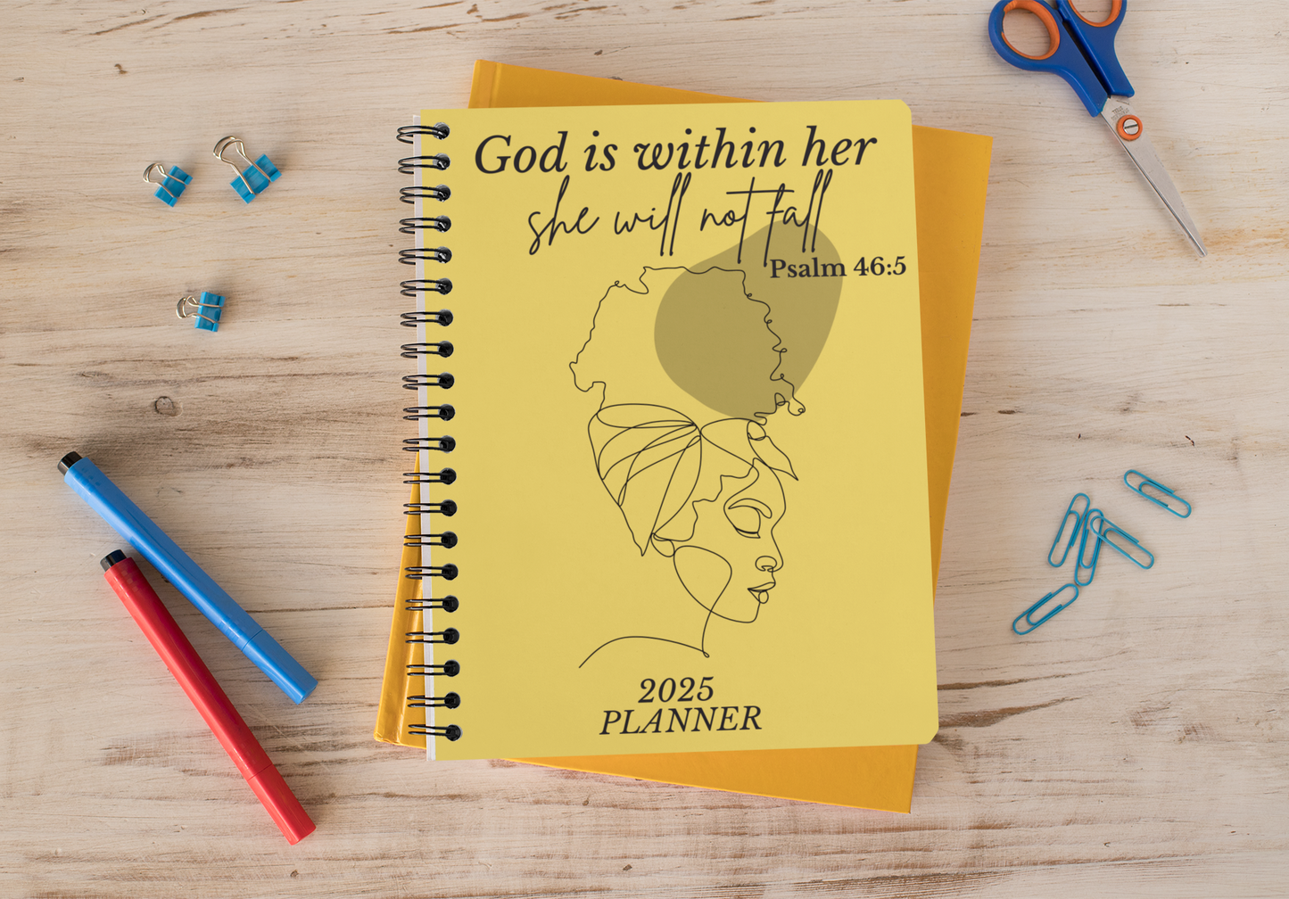 2025 Planner - God Is Within Her She Will Not Fall