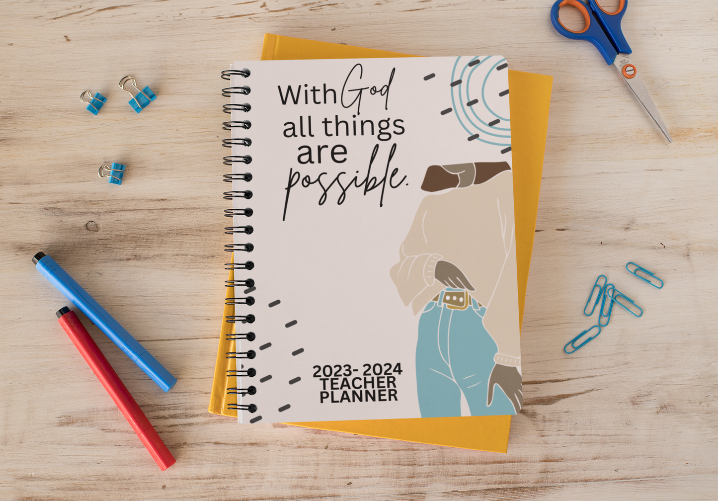 Teacher Planner - With God All Things Are Possible