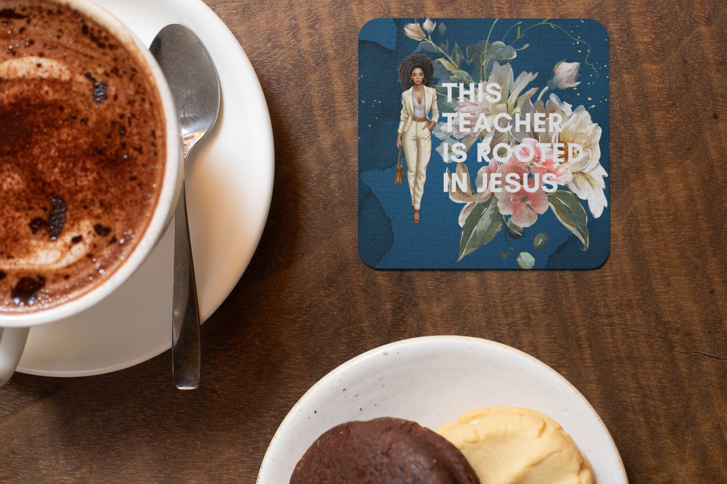 This Teacher Is Rooted In Jesus Coaster