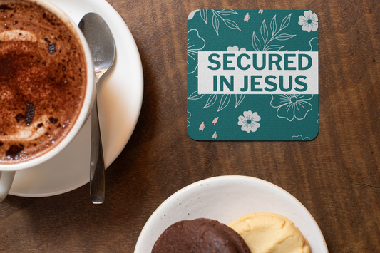 Secured In Jesus Coaster