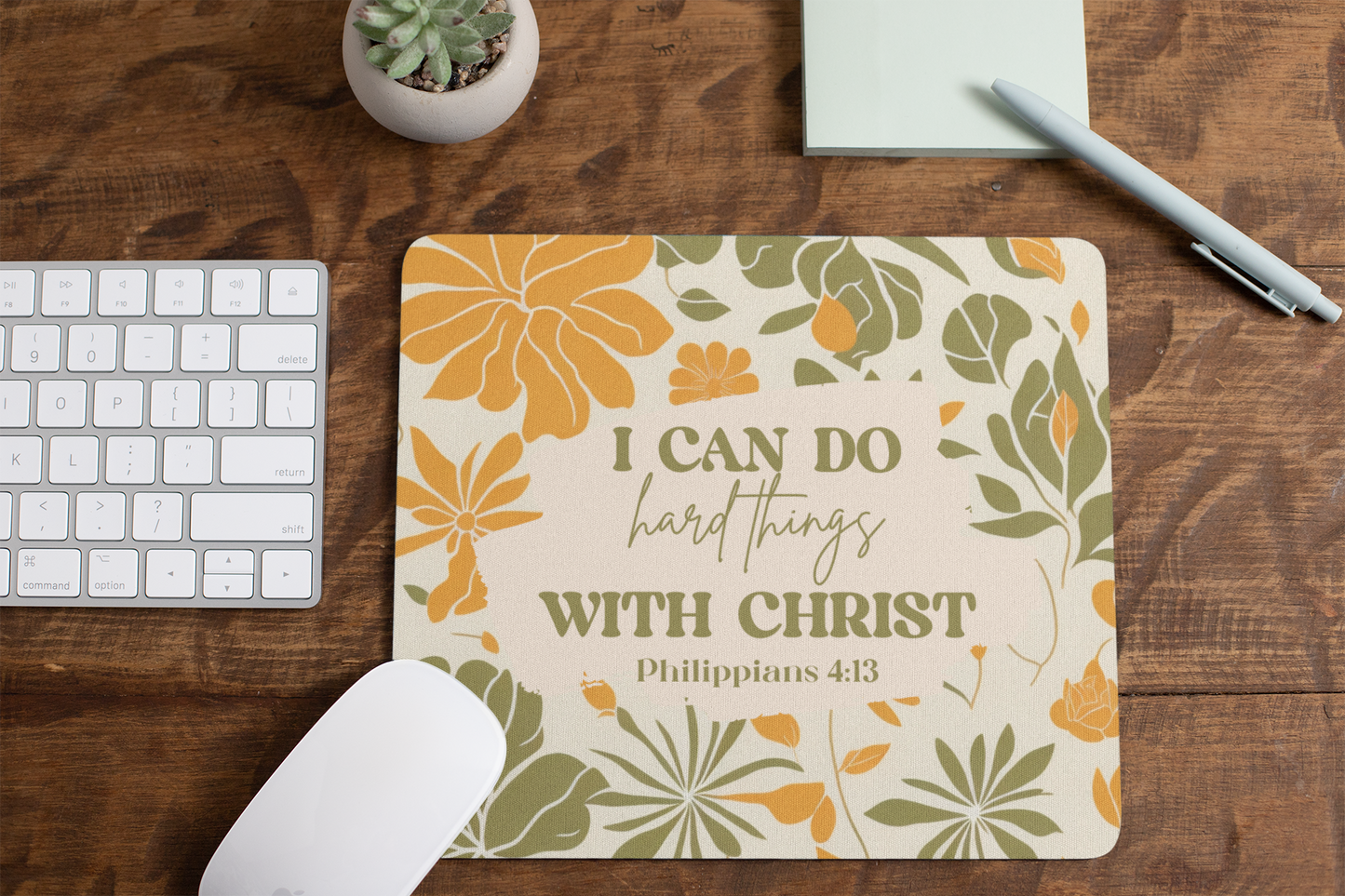 I Can Do Hard Things With Christ Mouse Pad