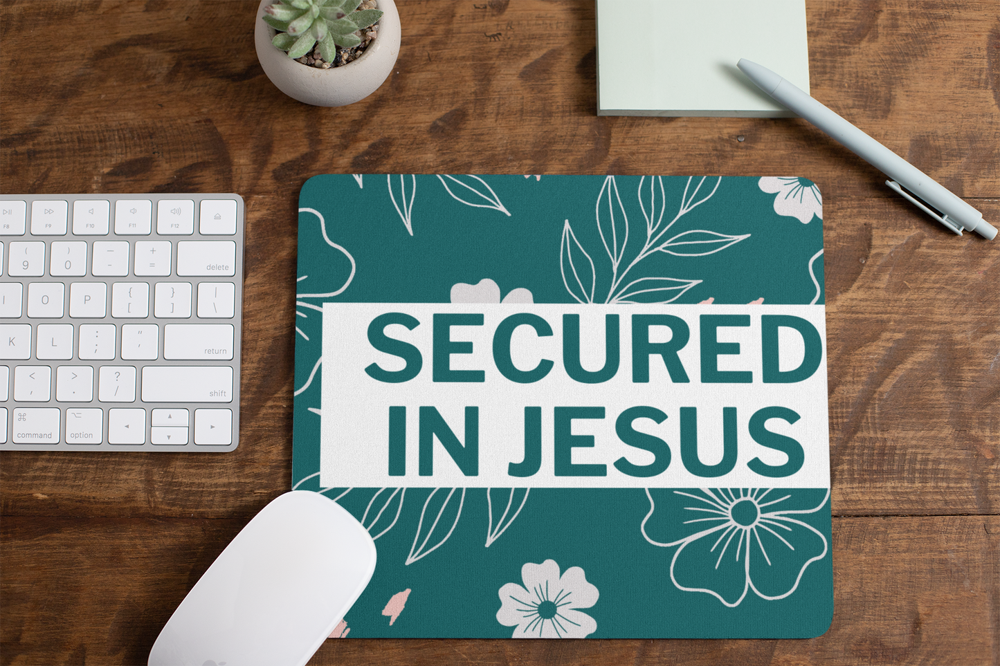 Secured In Jesus Mouse Pad