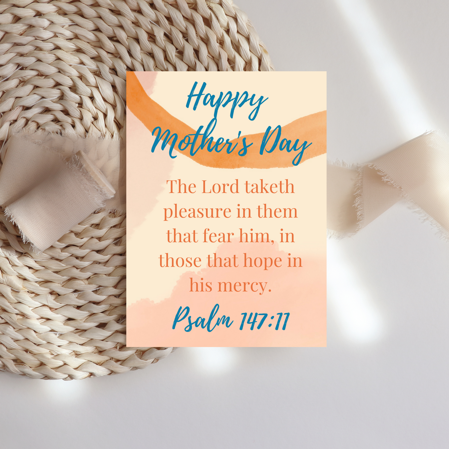 Psalm 147:11 Mother's Day Card - gracebyfaithandgrace
