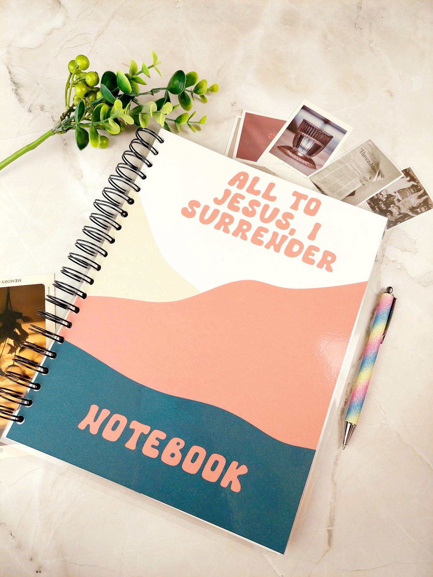 Inspirational Bible Verse Notebook All to Jesus, I Surrender