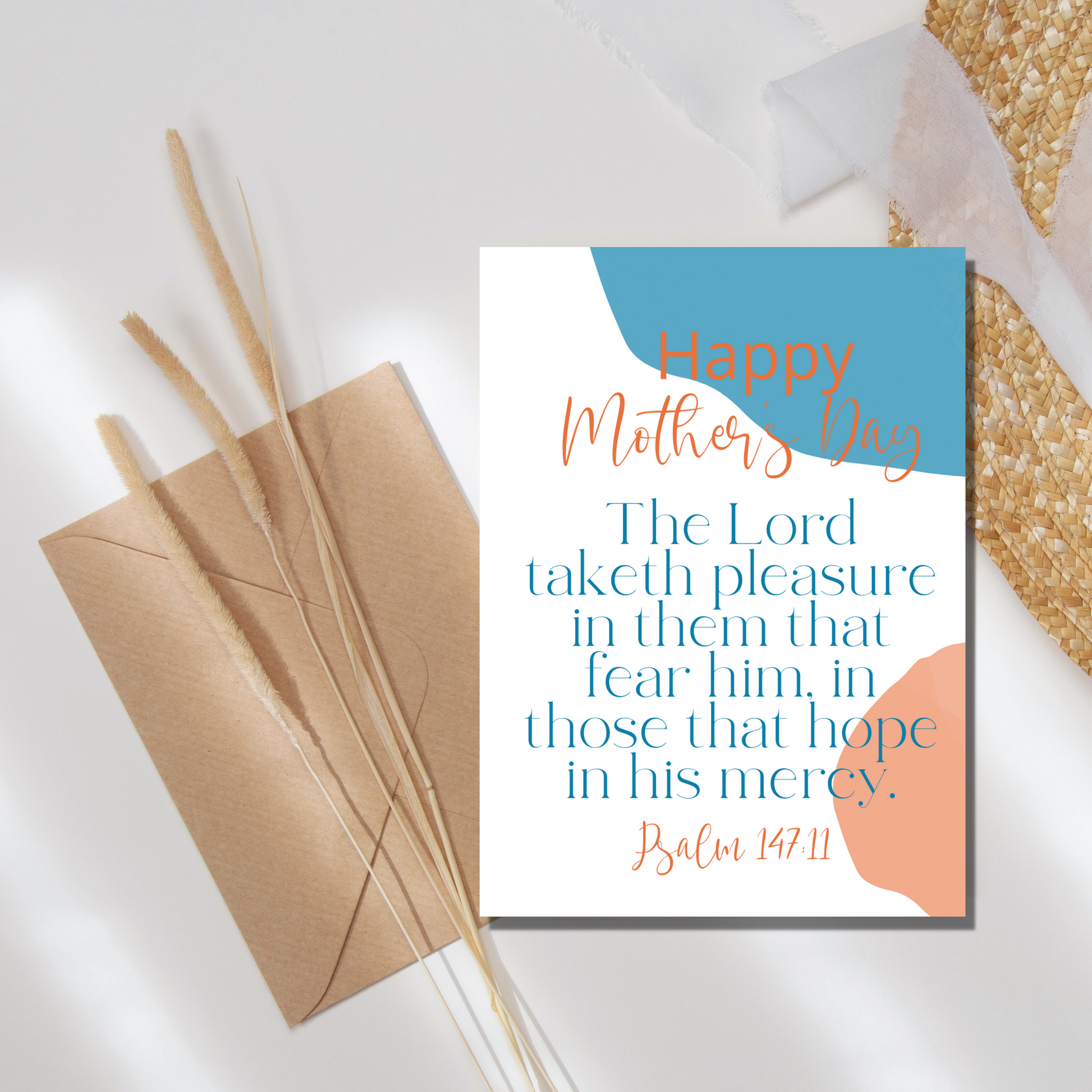 Psalm 147:11 Mother's Day Card - gracebyfaithandgrace