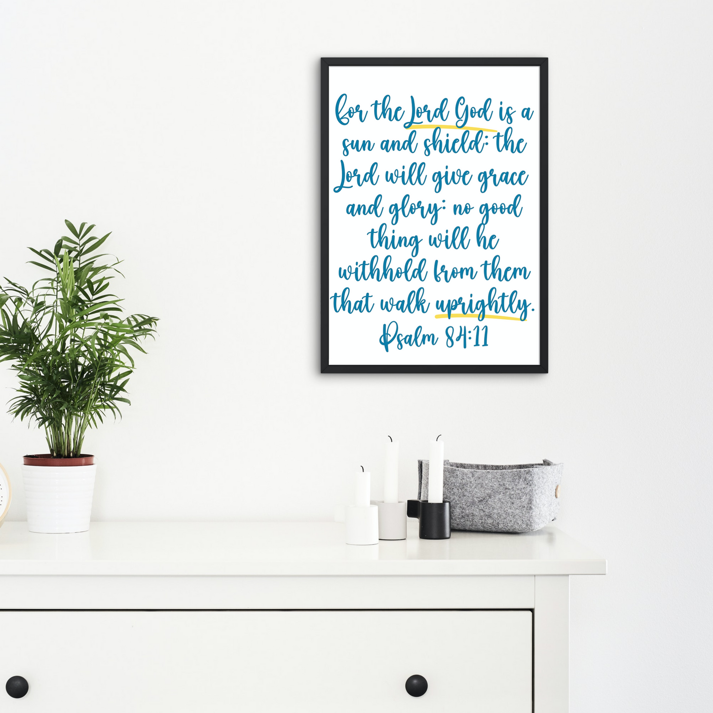 Psalm 84:11 Encouragement Wall Print - gracebyfaithandgrace